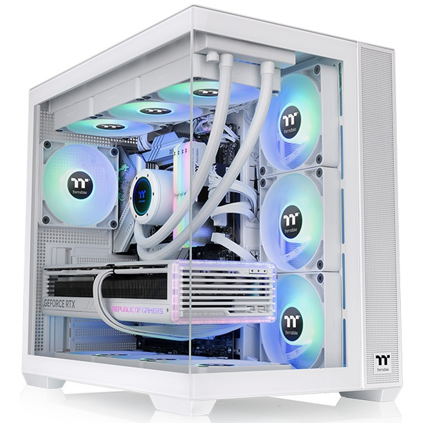 Gabinete Thermaltake View 380 Tg Argb Snow Atx Mid Tower